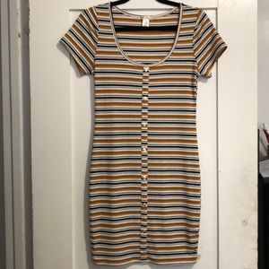 Striped Bodycon Mini Dress